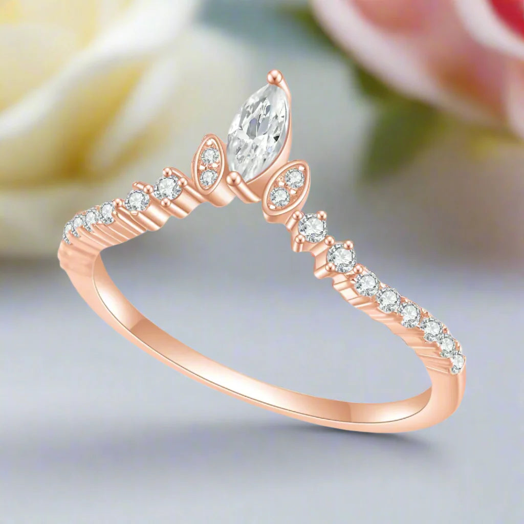Antique Moss Agate Vintage Art Deco Rose Gold Engagement Ring Set