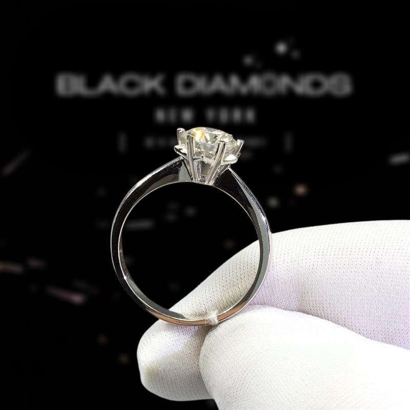 1.0 Ct Round Cut Diamond Snowflake Engagement Ring