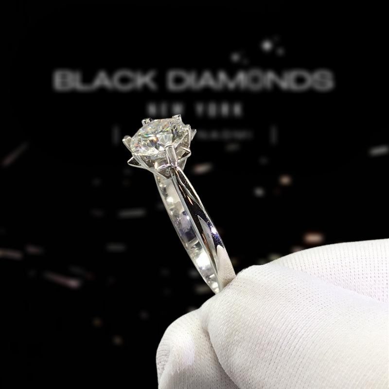 1.0 Ct Round Cut Diamond Snowflake Engagement Ring