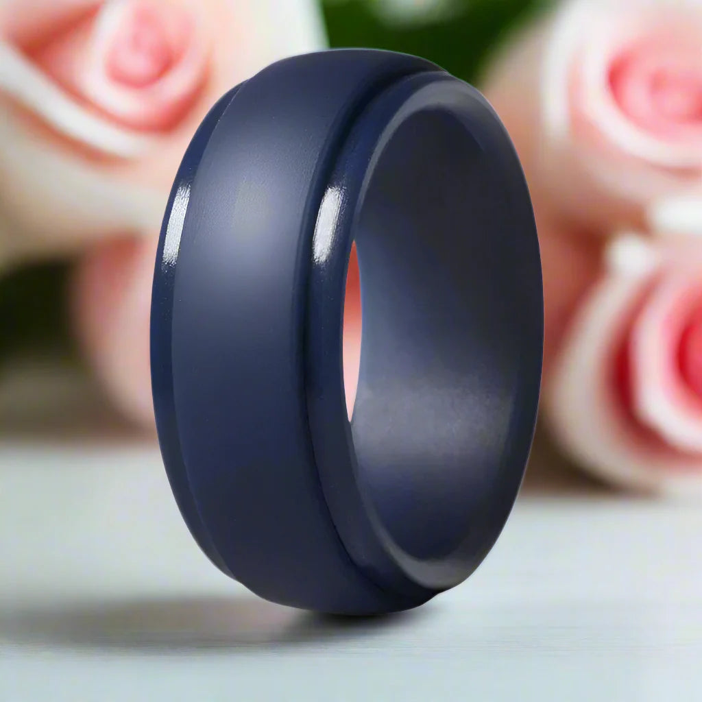 Sports Silicone Wedding Band Set