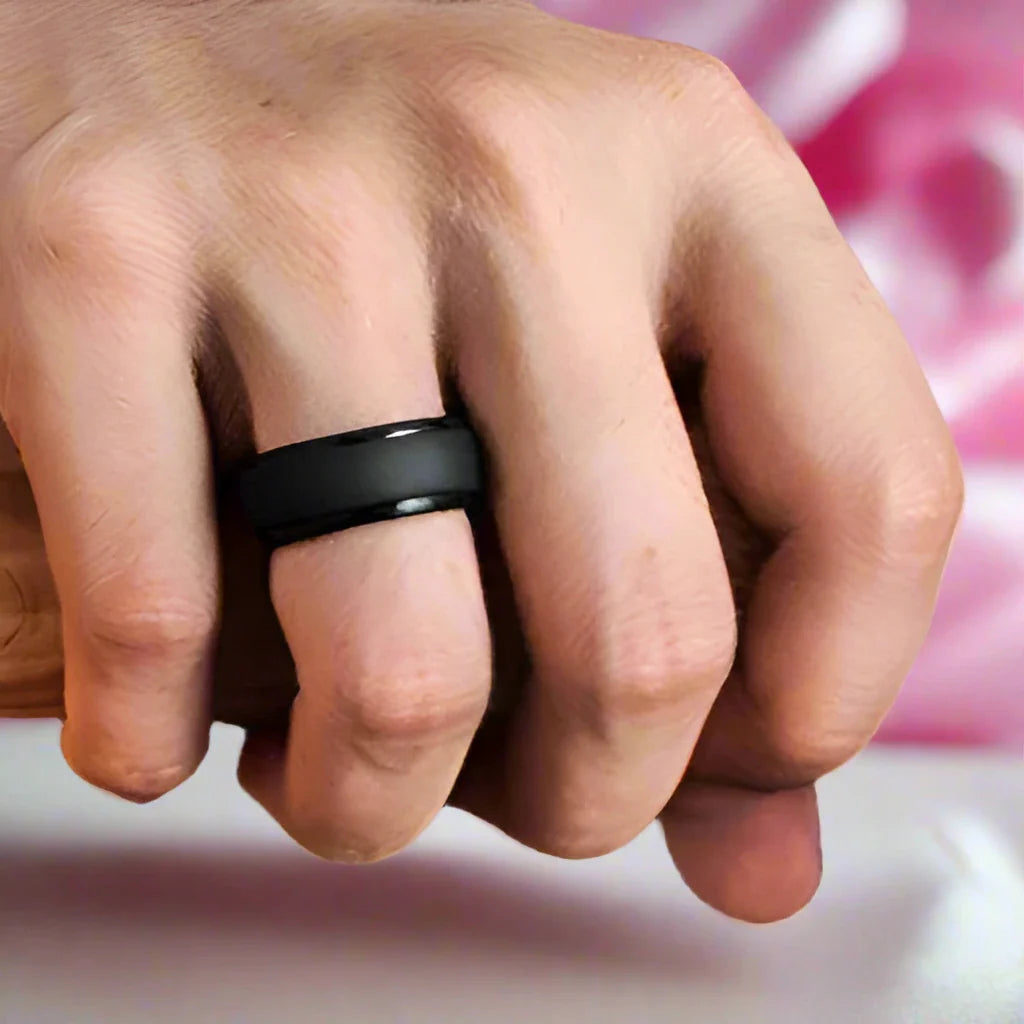 Sports Silicone Wedding Band Set