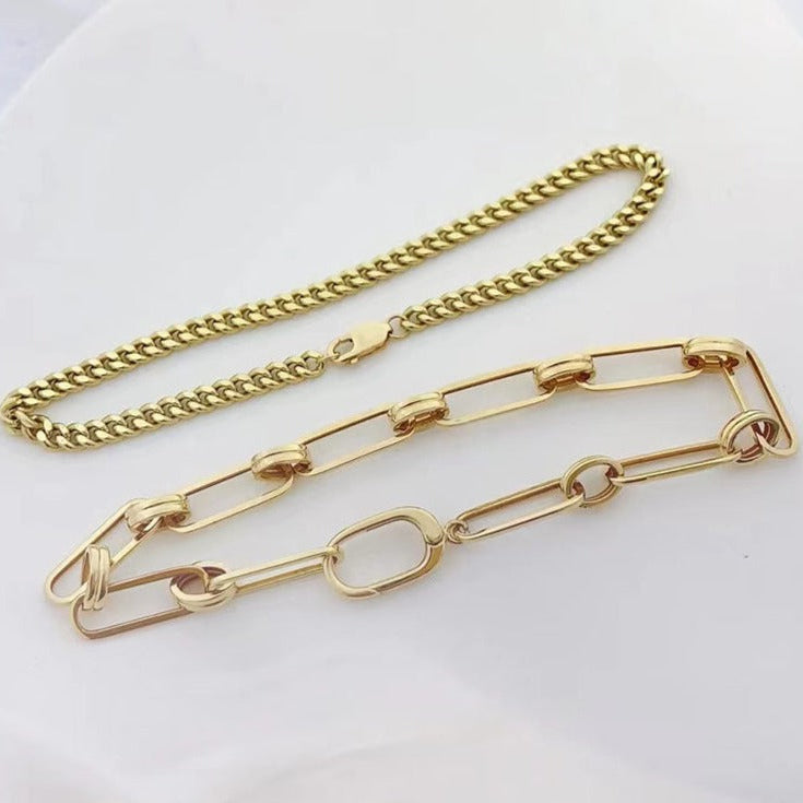 18k Yellow Gold Vintage Chain Bracelet