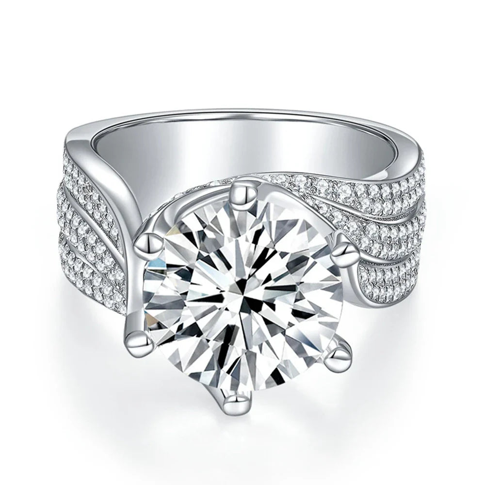 5.0 Ct Round Cut Diamond Wedding Ring