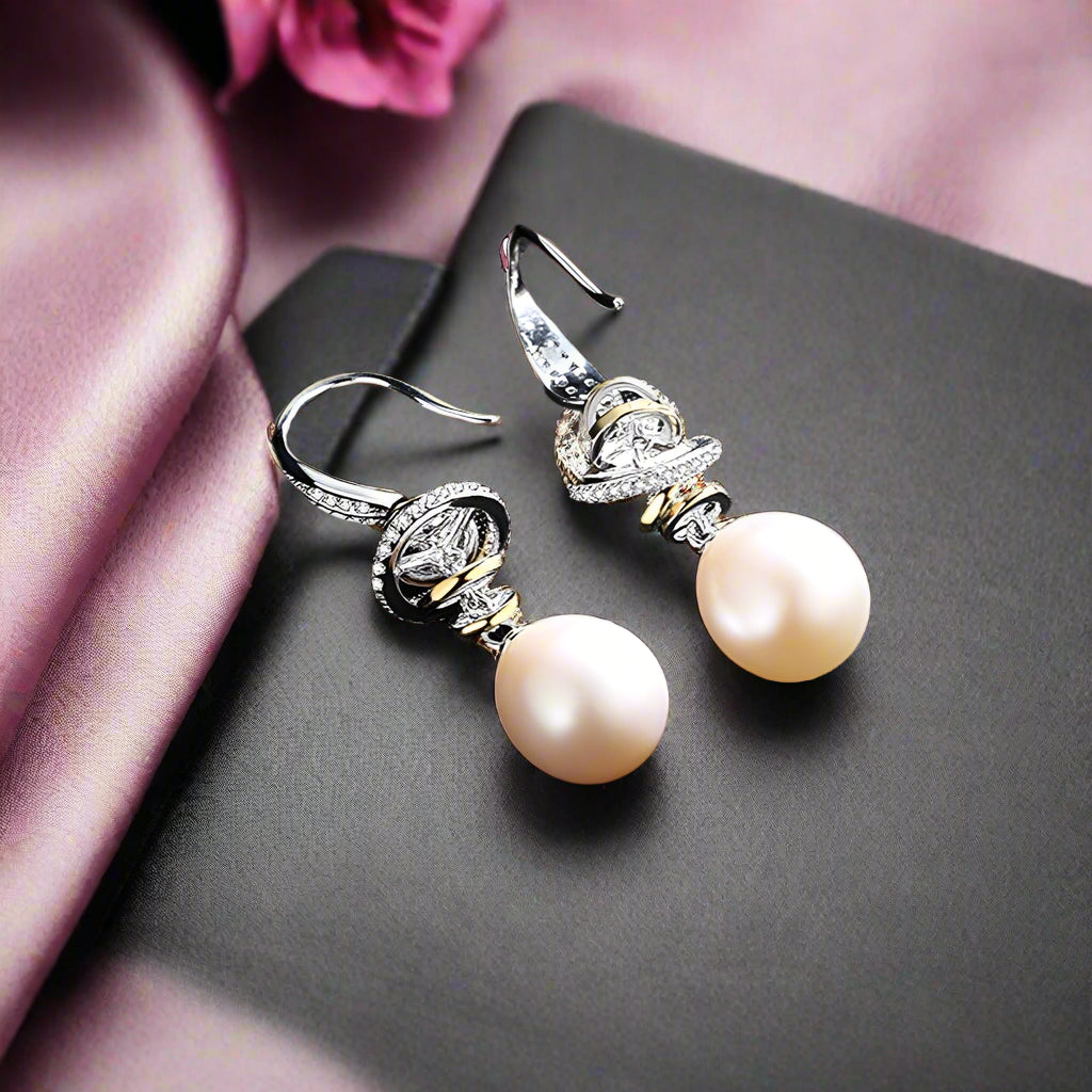 Natural Freshwater Pearl Hook Drop Earrings