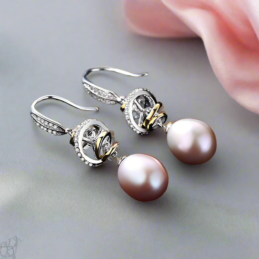 Natural Freshwater Pearl Hook Drop Earrings