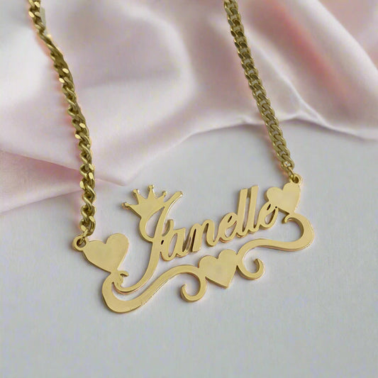 Custom Name Necklace With Heart