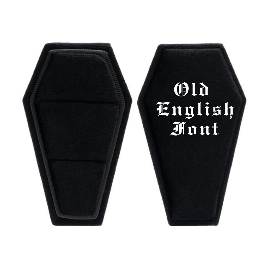 Married Till Buried Personalized Coffin Ring Box