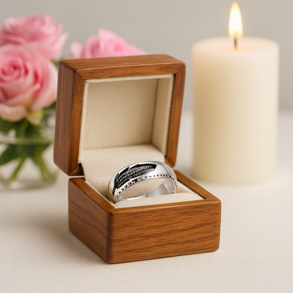 Creative Feather Men's Wedding Band
