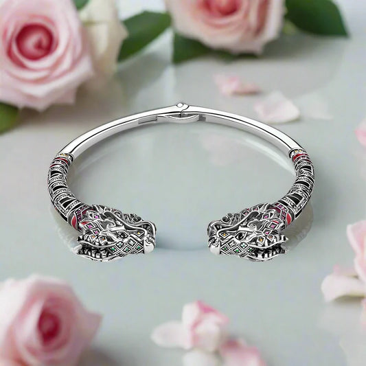 Dragon Head Punk Vintage Cuff Bracelet