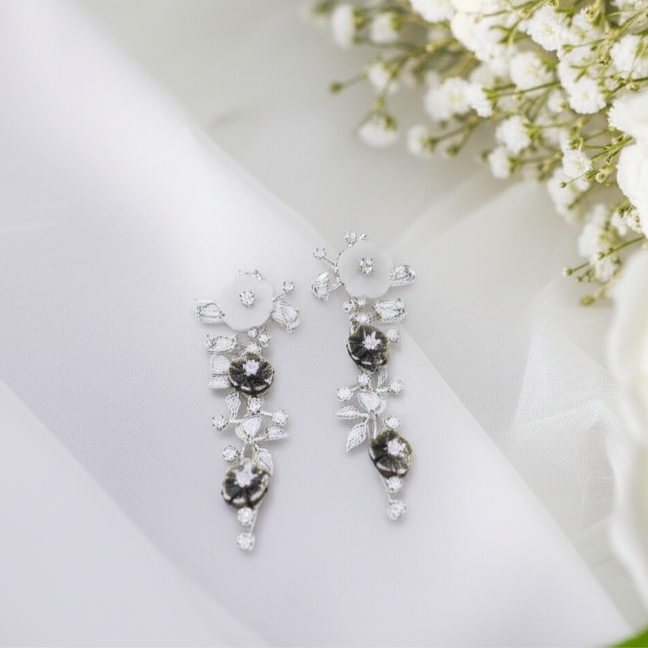 Natural Shell Flower Drop Earrings