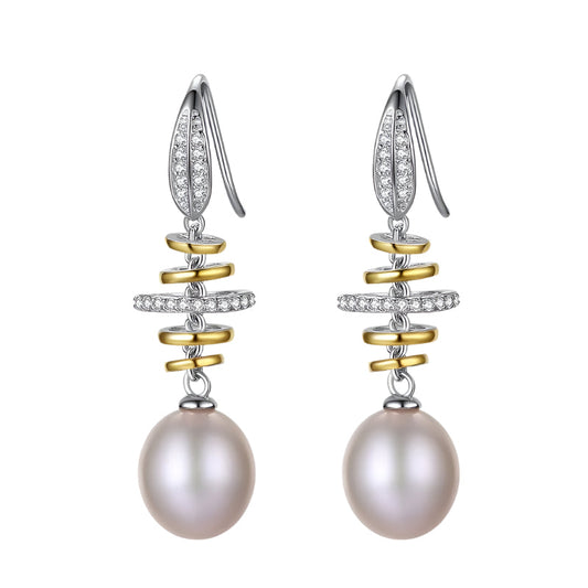 Natural Freshwater Pearl Hook Drop Earrings