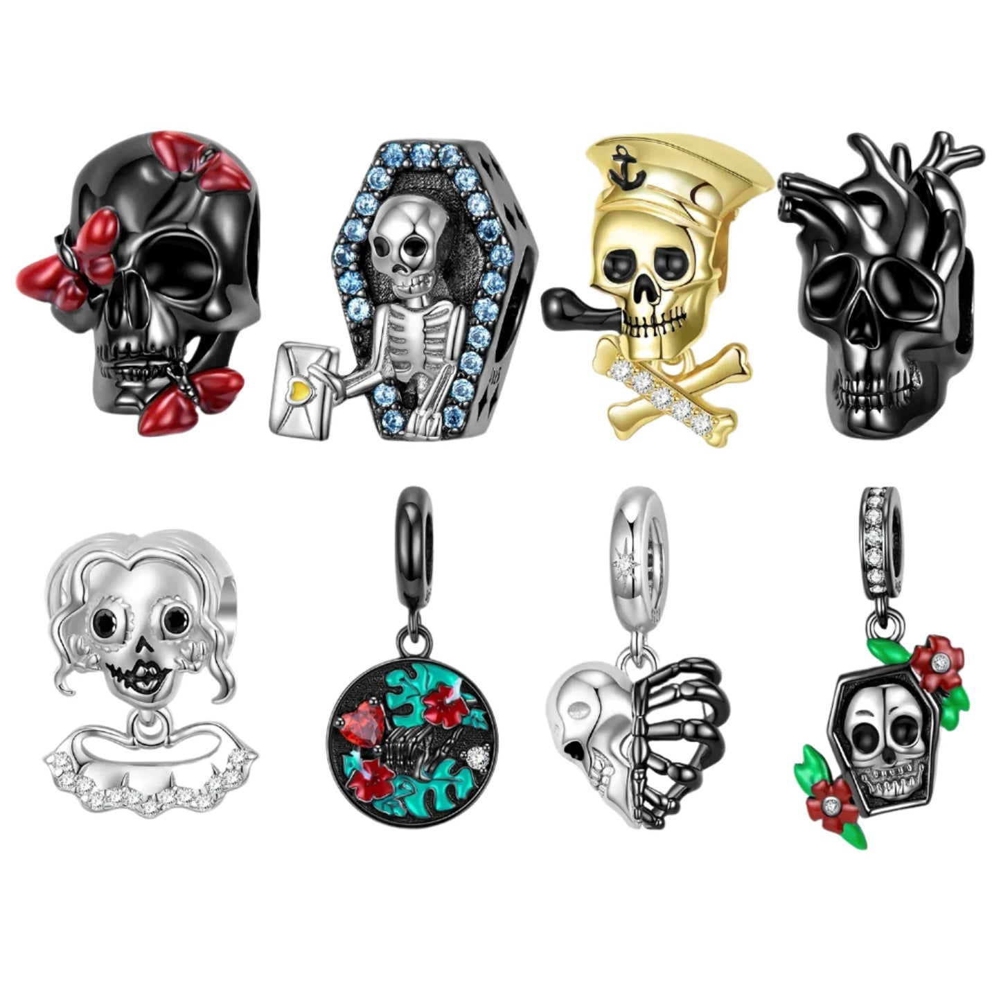 Halloween Skeleton Family Charm Series