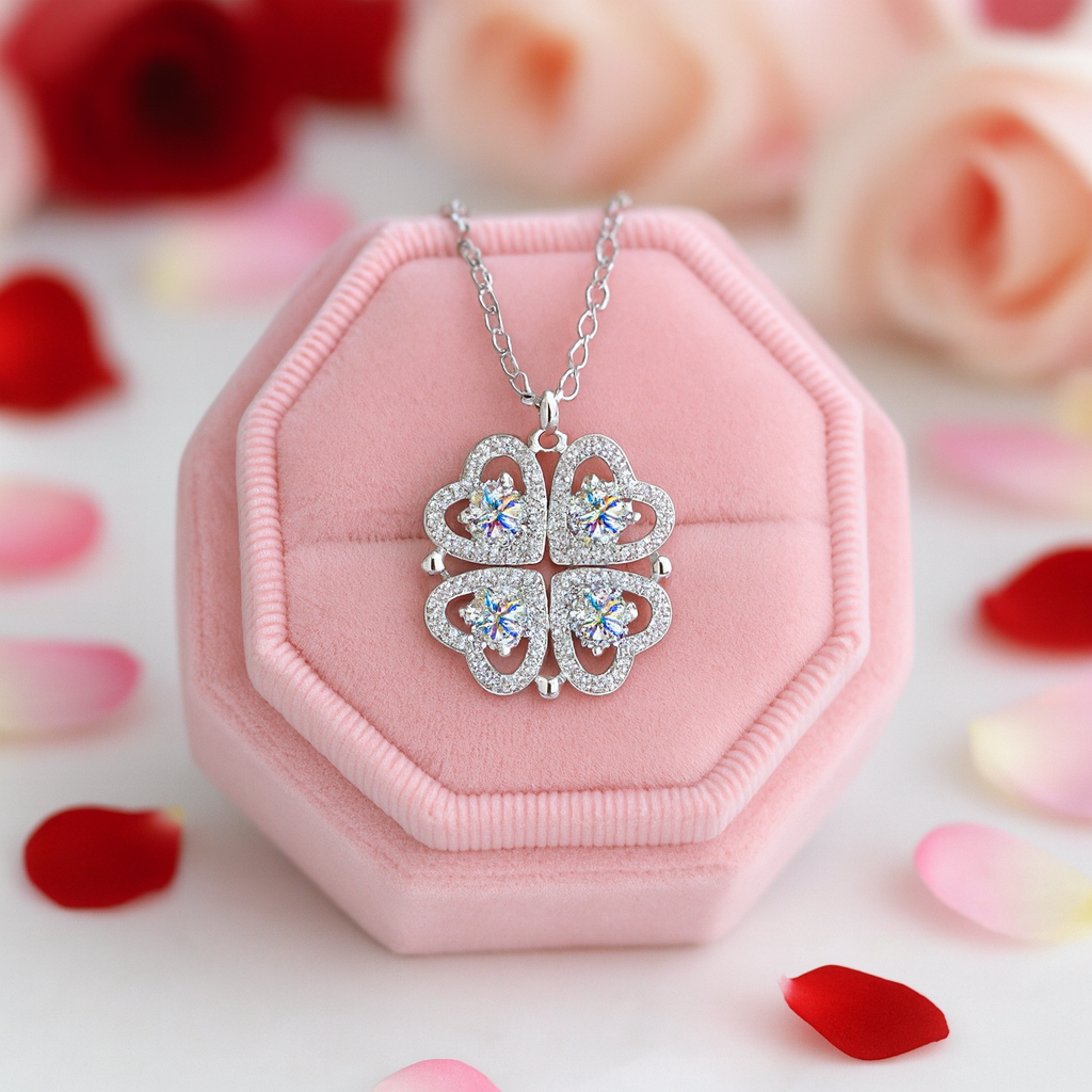 Clover-Heart Change Necklace