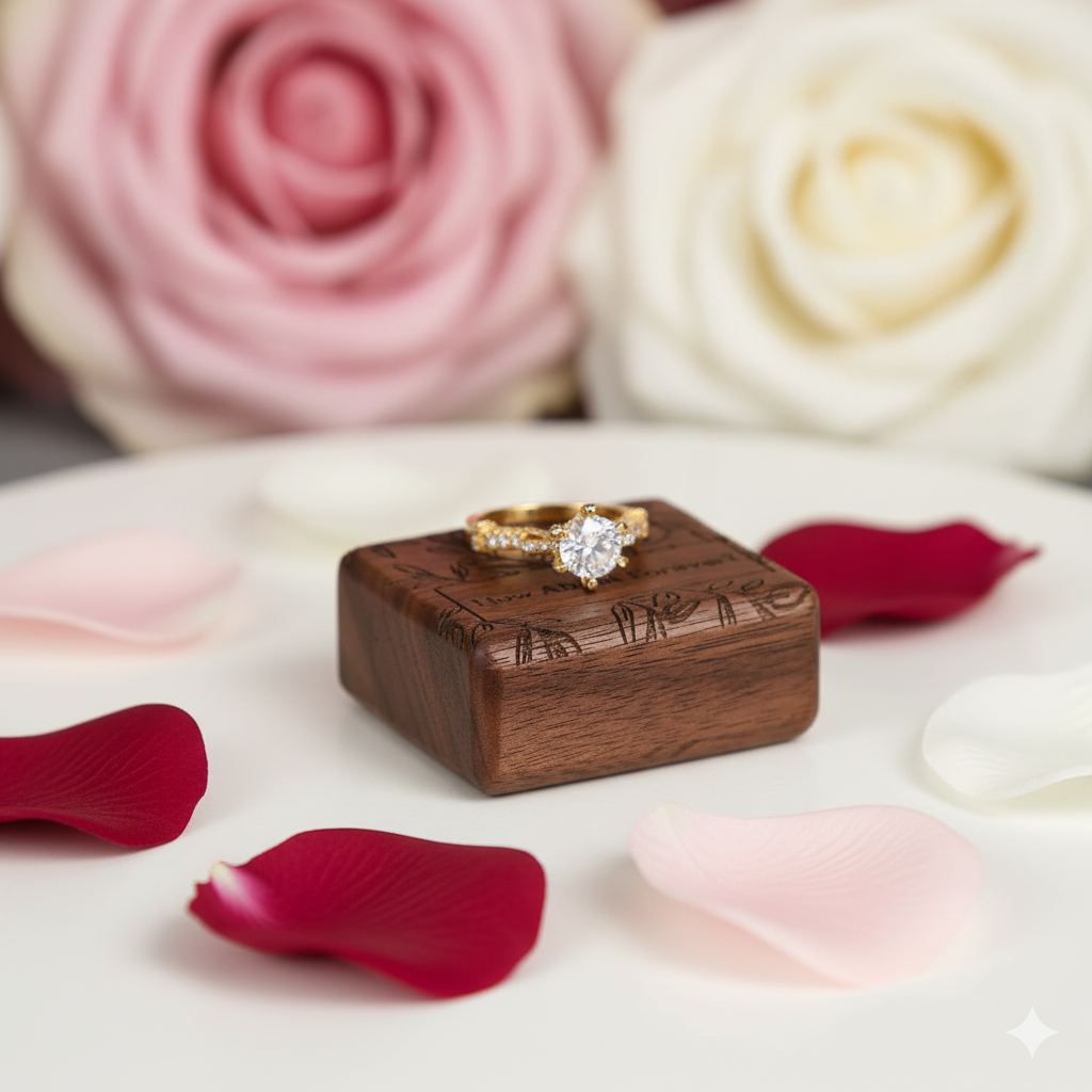 How About Forever Wooden Proposal Ring Box