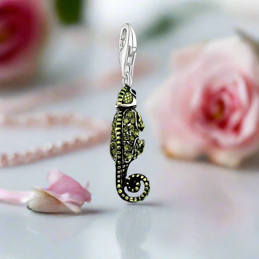 Pirate Green Lizard Chameleon Pendant (Aftersale Service)