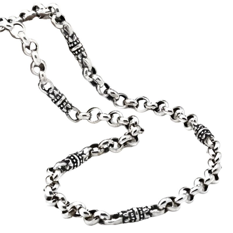 Retro Flower Carving Tube Necklace