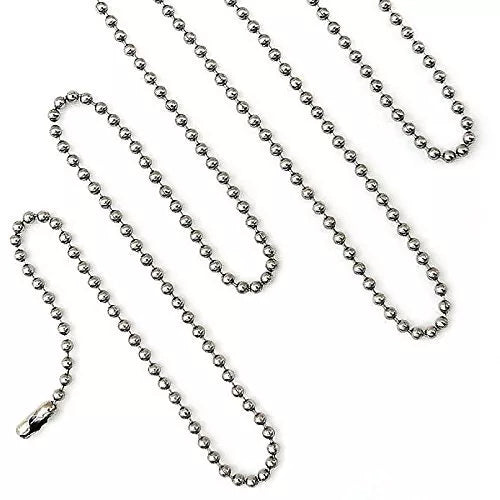 Round Bead Chain Retro Buckle Necklace