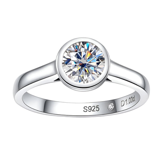 Round Cut Diamond Bezel Engagement Ring (Aftersale Service)