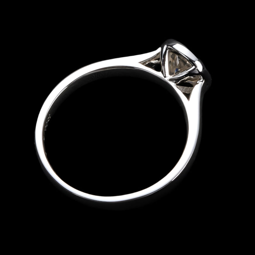 Round Cut Diamond Bezel Engagement Ring (Aftersale Service)