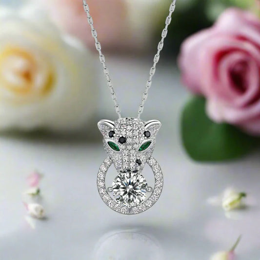 Leopard Head Diamonds Punk Necklace