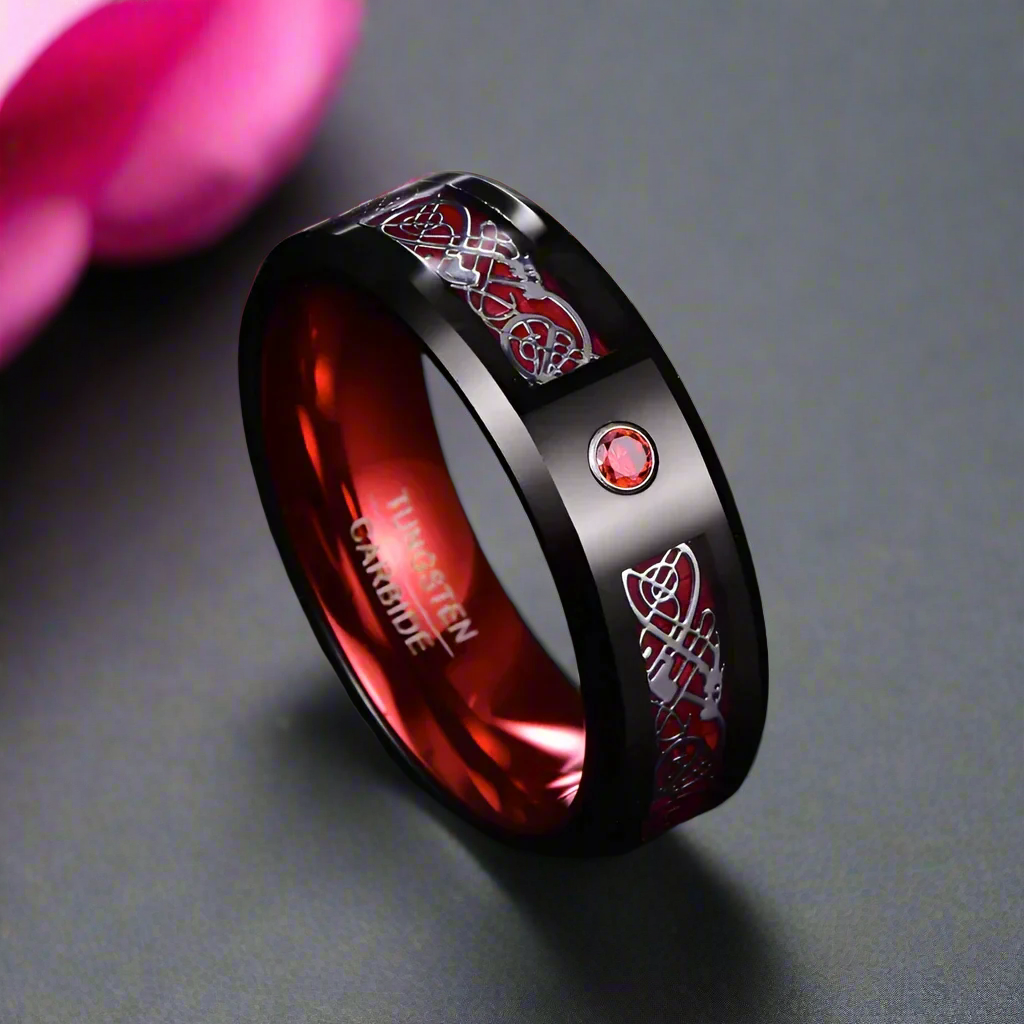 Classic Red Polish Classic Tungsten Carbide Ring