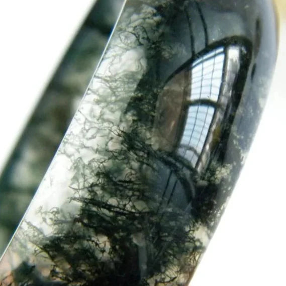 Aquatic Moss Agate Bangle