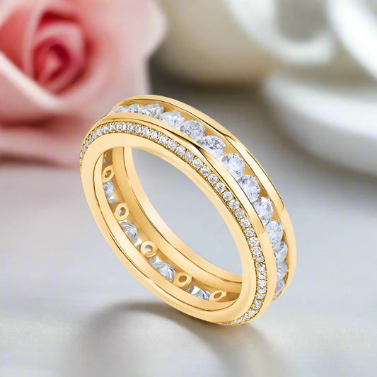 Round Diamond Eternity Wedding Band
