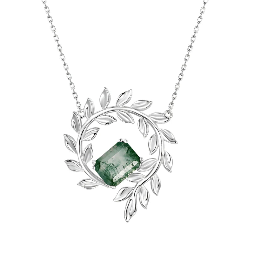 Moss Agate Jewelry Set