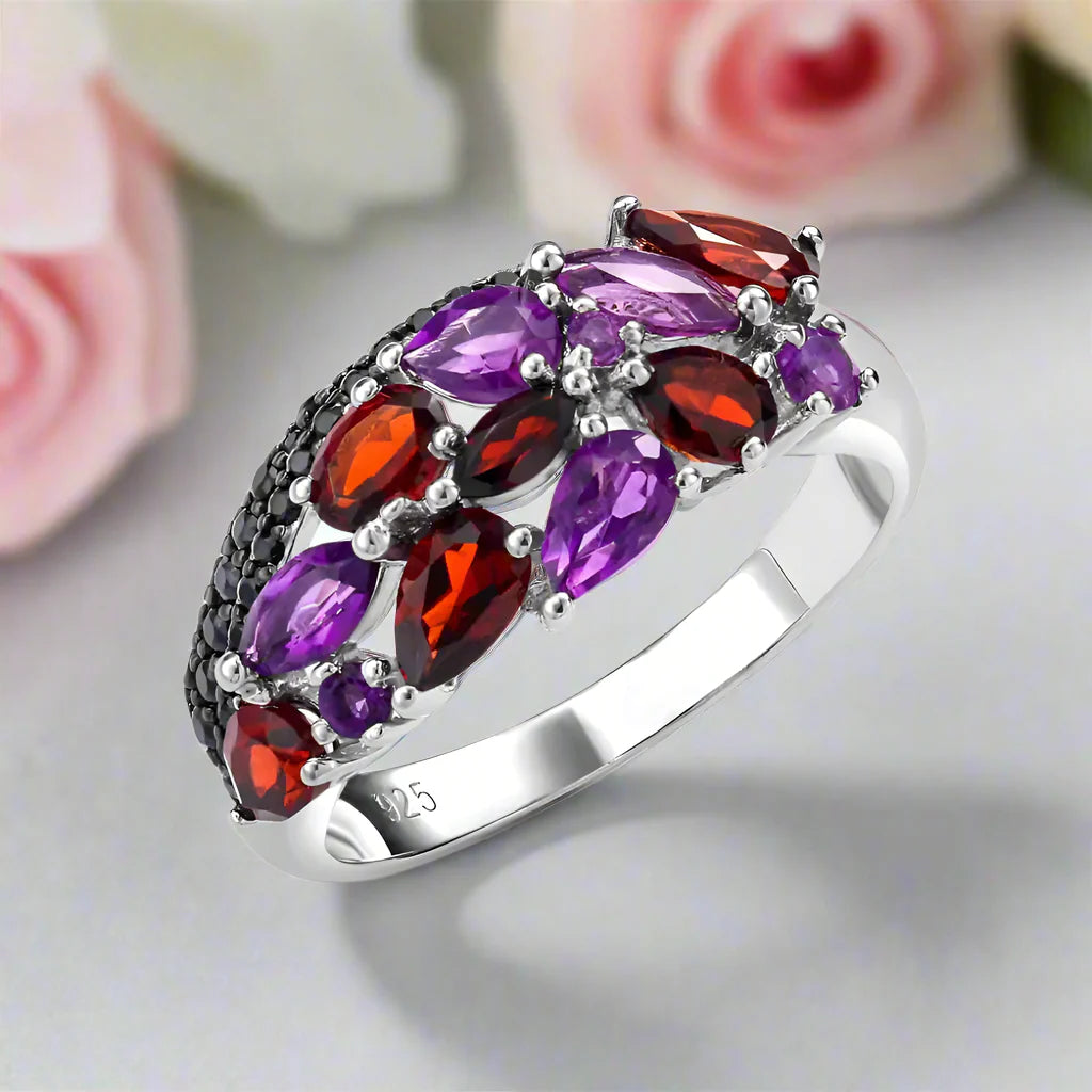Elegant Natural Peridot Diopside Gemstone Ring