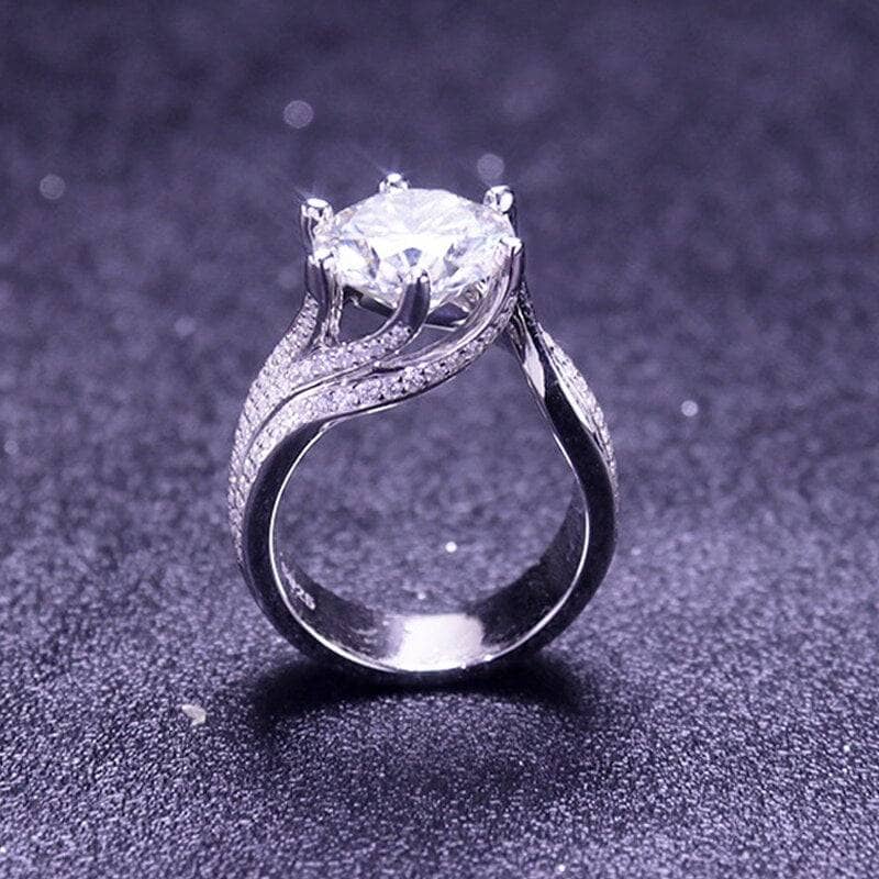 5.0 Ct Round Cut Diamond Wedding Ring