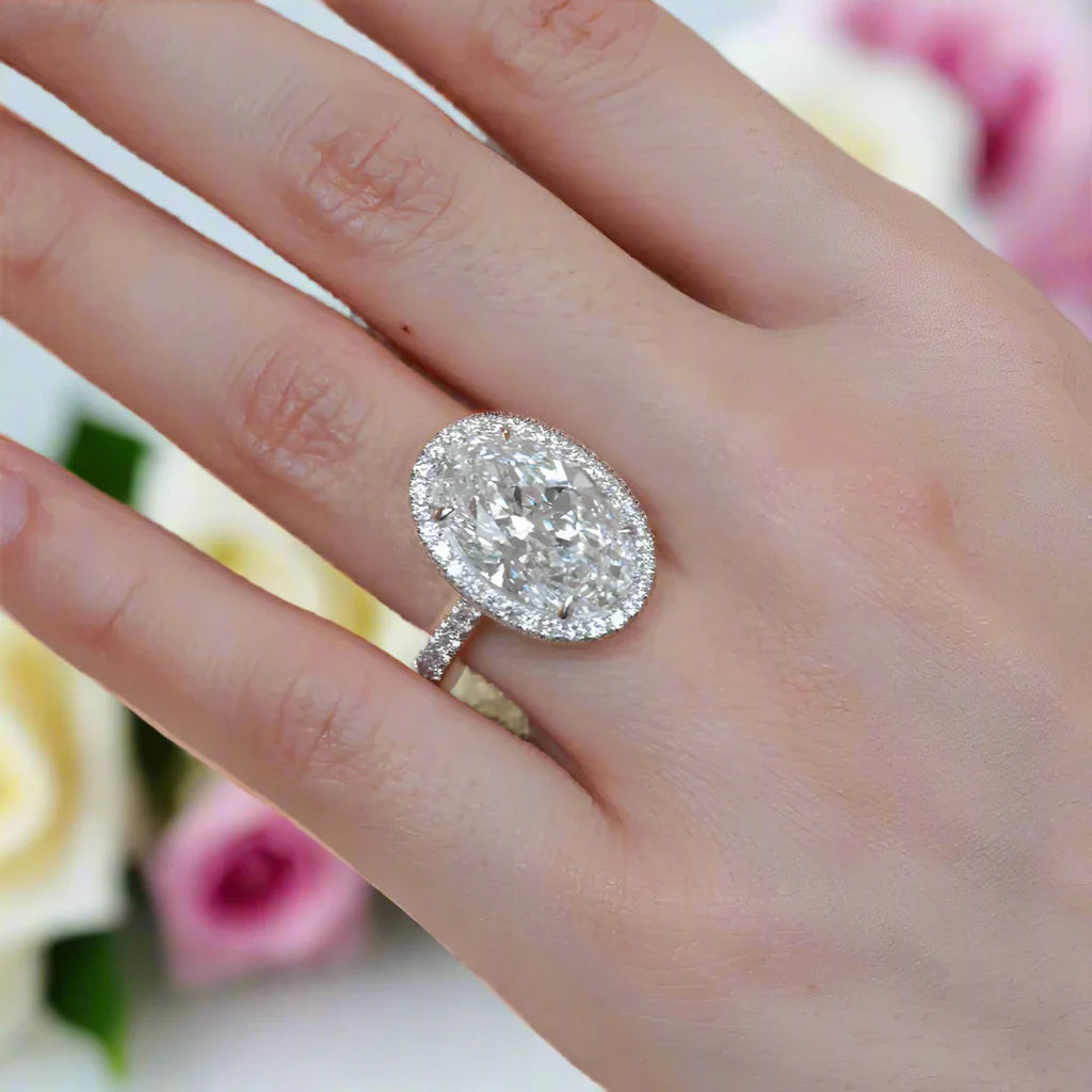 8ct Oval Cut Diamond Engagement Ring