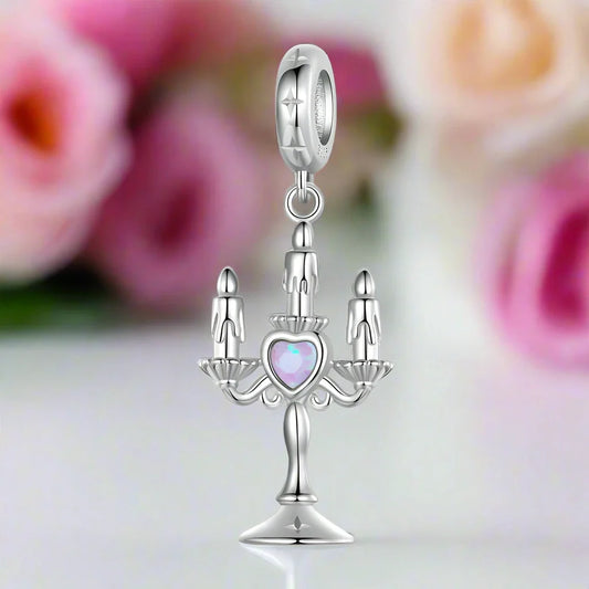 Romantic Candlestick Opal Charm
