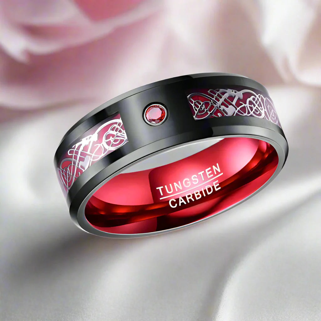 Classic Red Polish Classic Tungsten Carbide Ring