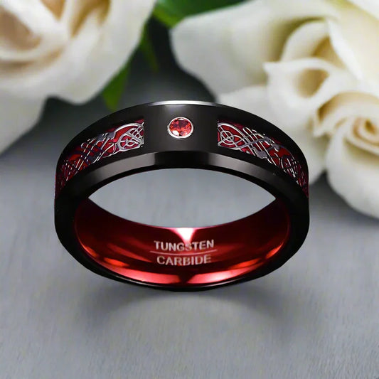 Classic Red Polish Classic Tungsten Carbide Ring