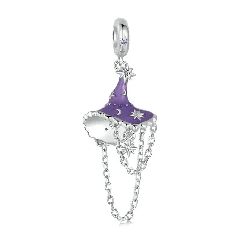 Luminous Purple Witch Hat Charm