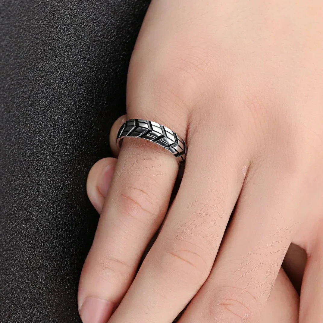 Tire-Printed Titanium Ring