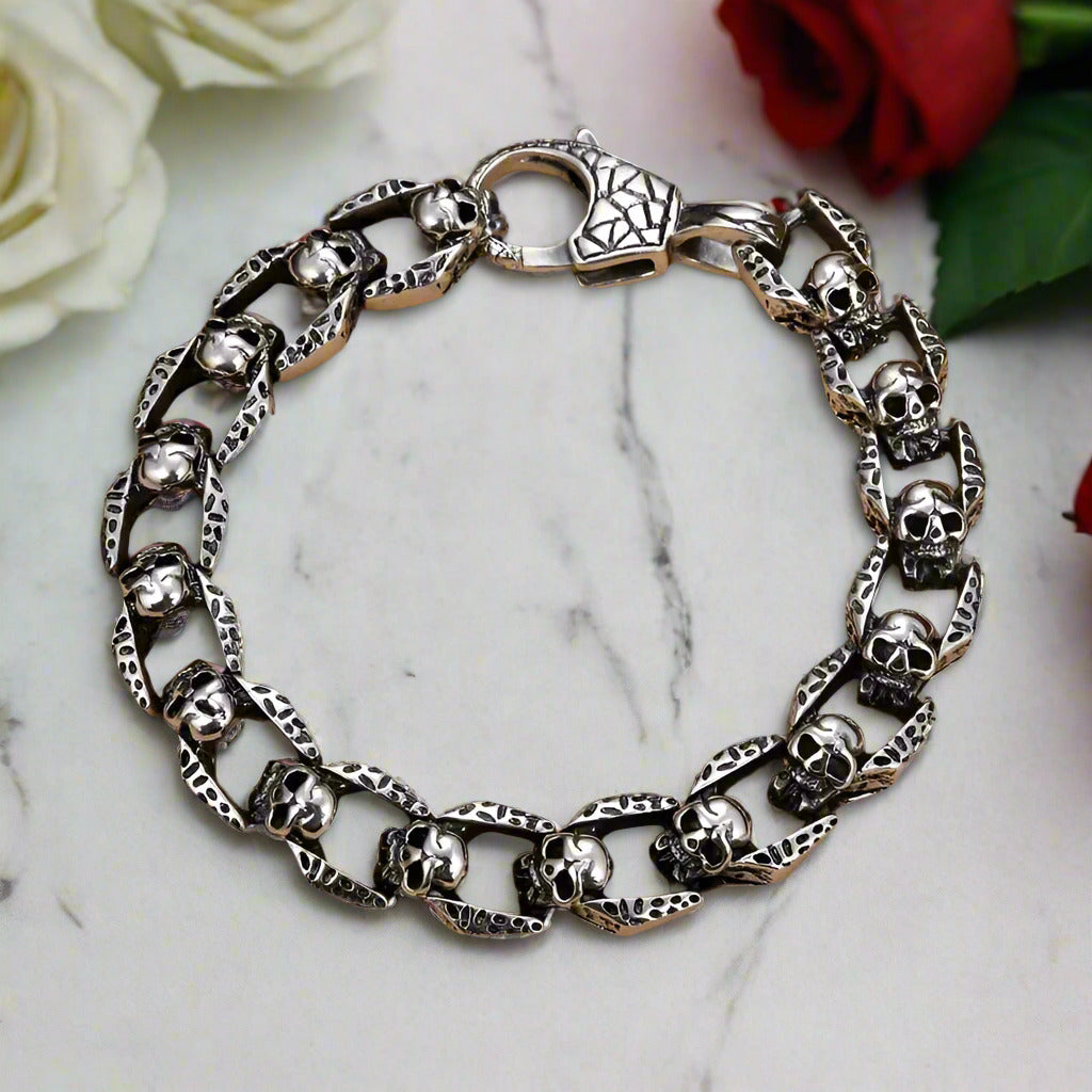 Vintage Dominant Punk Skull Bracelet