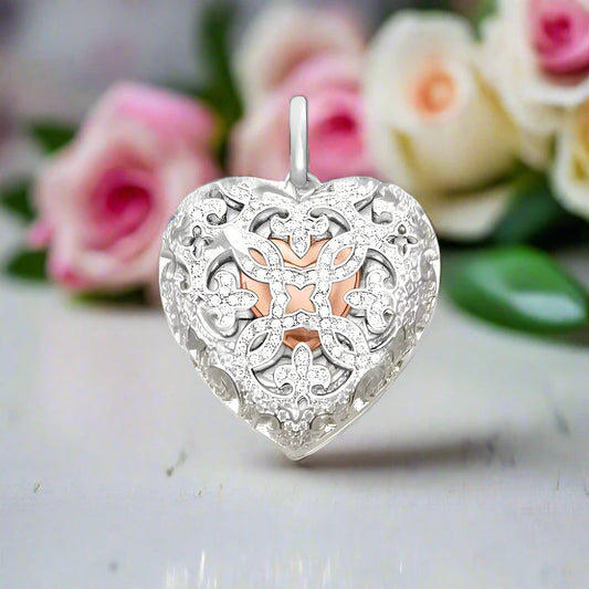 Vintage Love Heart Locket Pendant