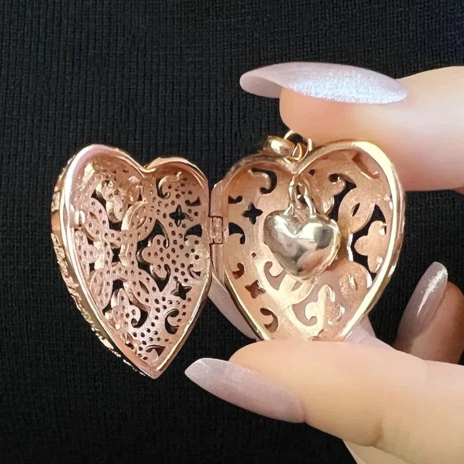 Vintage Love Heart Locket Pendant