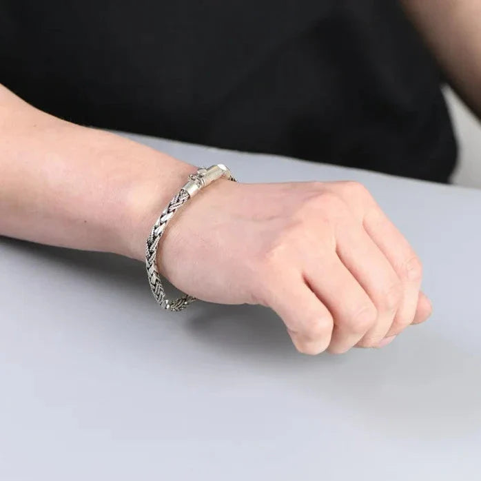Vintage Woven Whip Chain Men's Bracelet