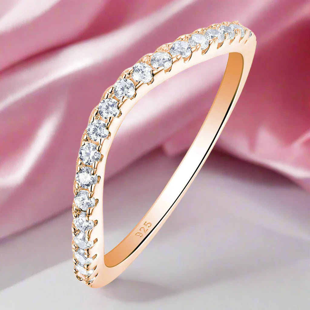 Single Stackable Curve Diamond Ring