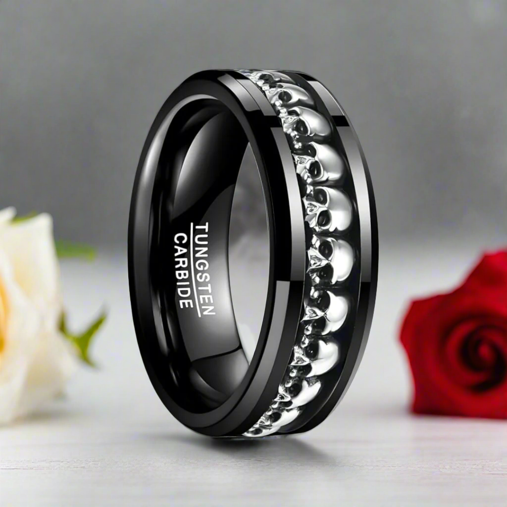 Gothic Skull Ring Band
