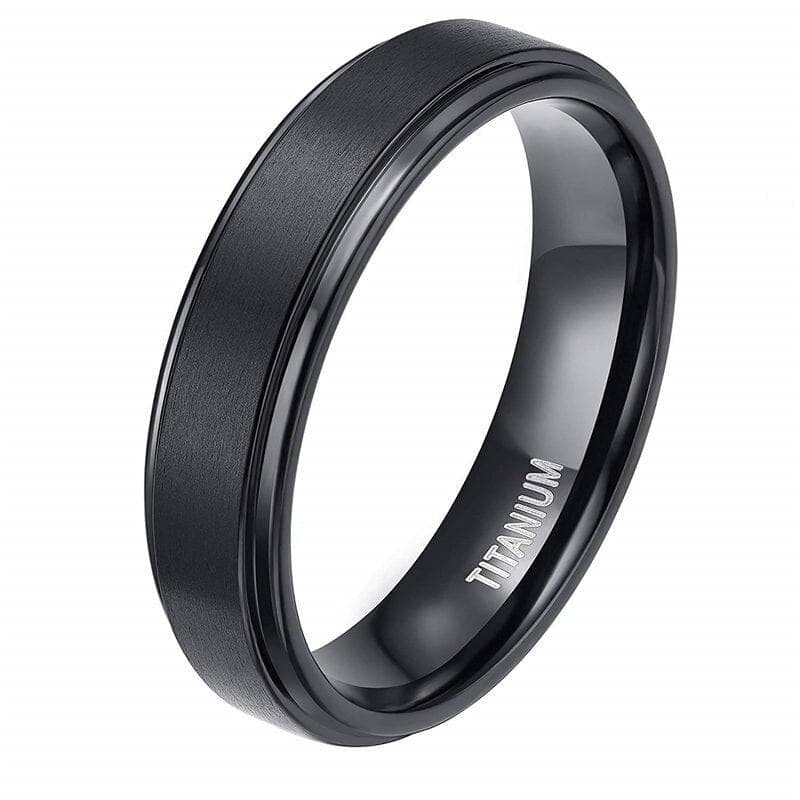 Black Titanium Men's Wedding Band