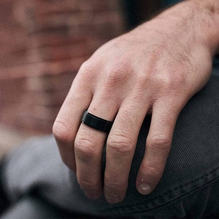 Black Titanium Men's Wedding Band