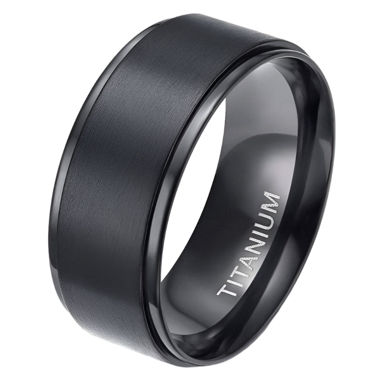 Black Titanium Men's Wedding Band