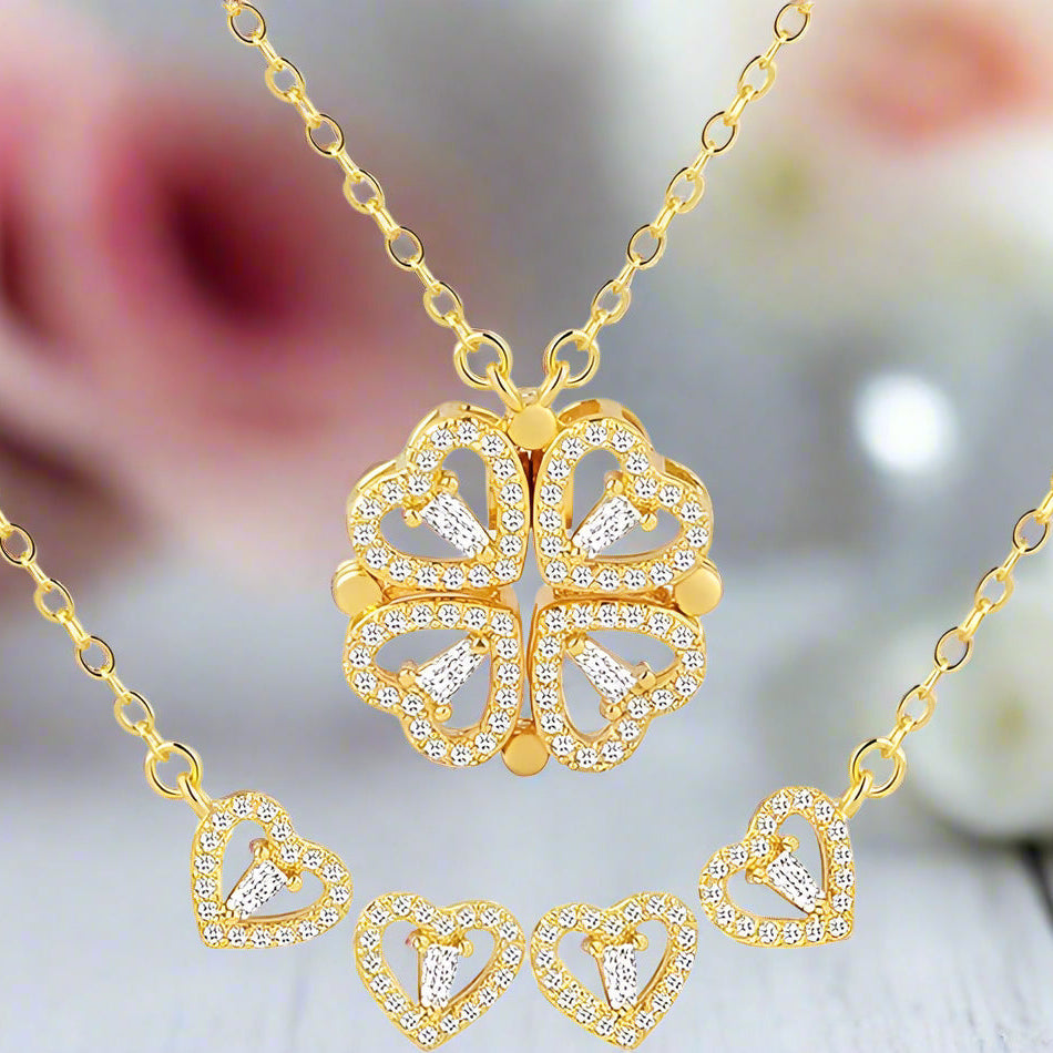 Clover-Heart Change Necklace
