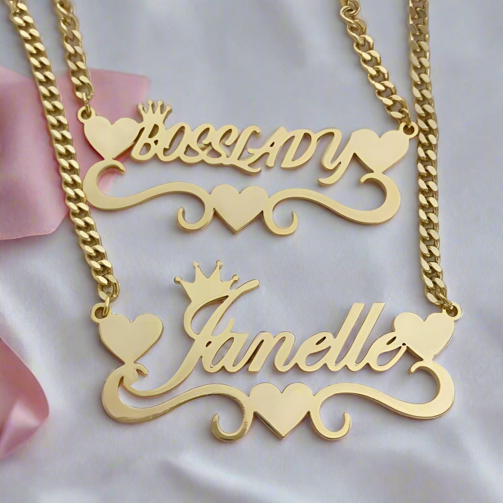 Custom Name Necklace With Heart