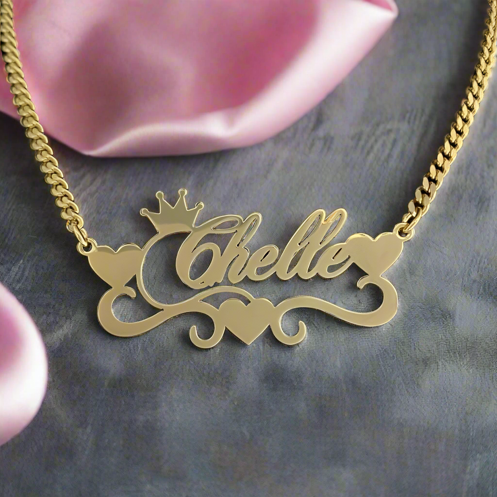 Custom Name Necklace With Heart