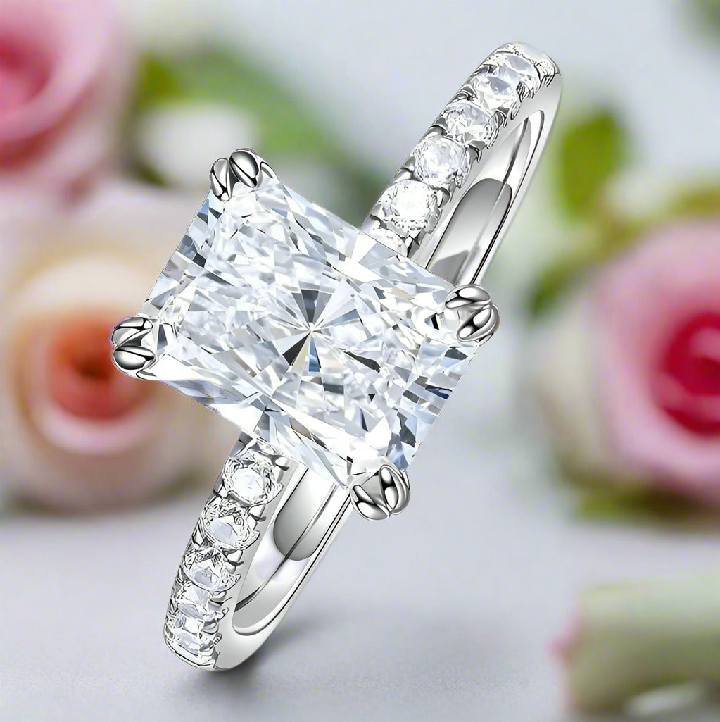 3.0ct Radiant Cut Diamond Engagement Ring