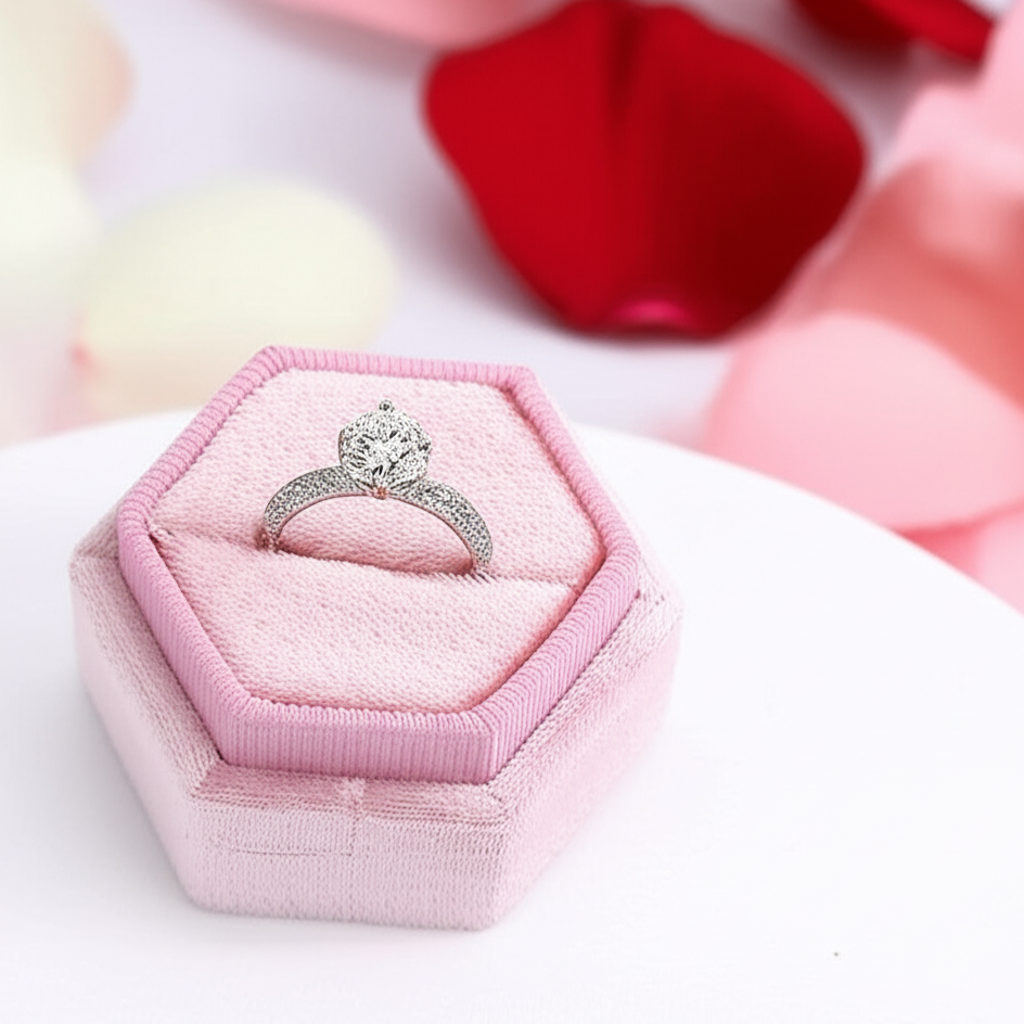 1.0 Ct Round Cut Diamond Engagement Ring